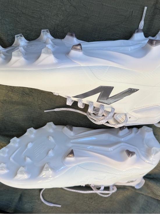 New Balance White Fortress Cleats